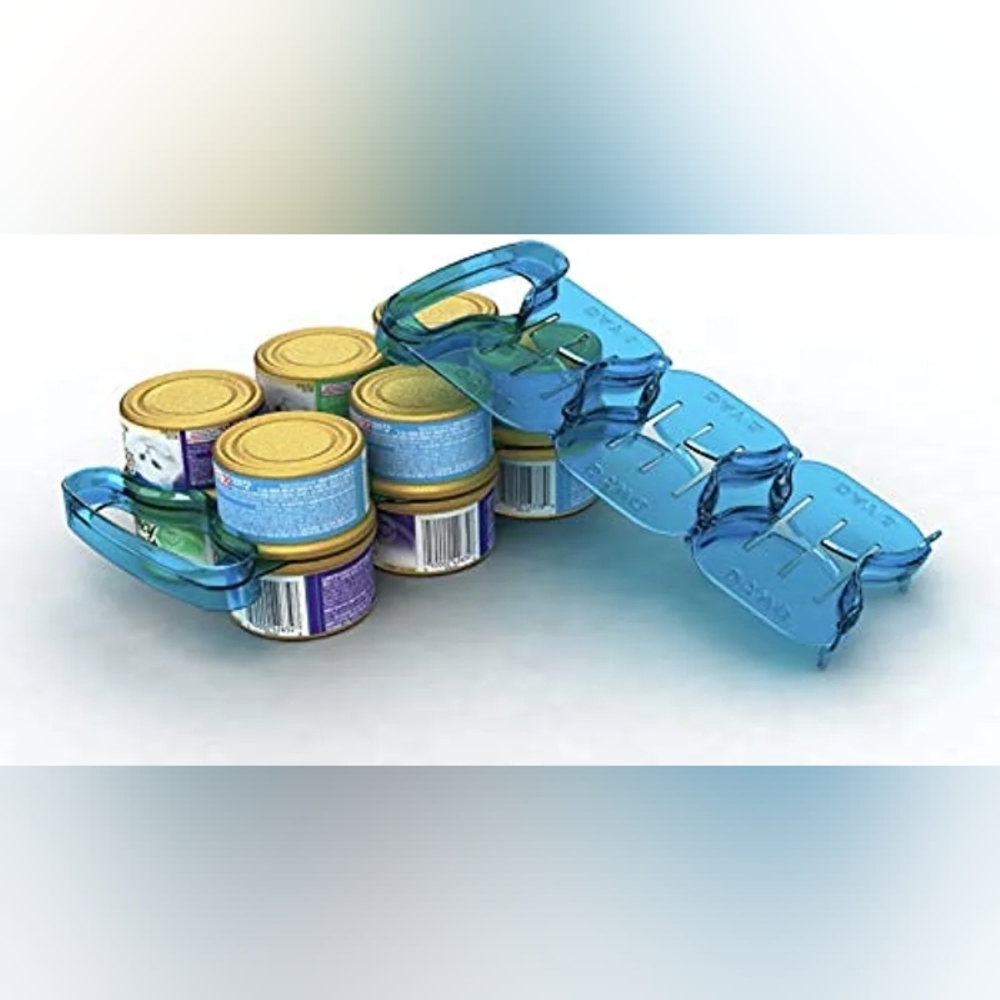 Duke-N-Boots Pantry Pack, Stackable Cat and Dog Food Organizer, Blue, Fits 5.5 o